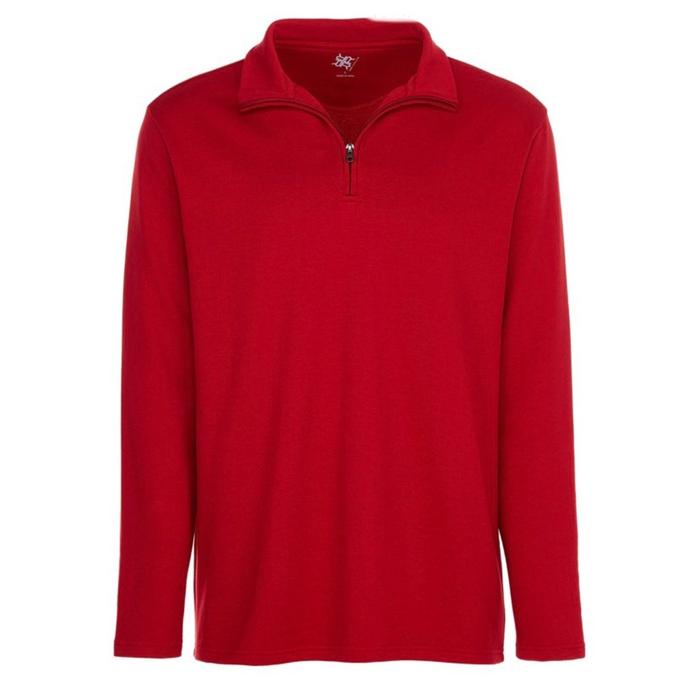 NEW R&R Men’s Red 1/4 Zip Knit Pullover Jacket